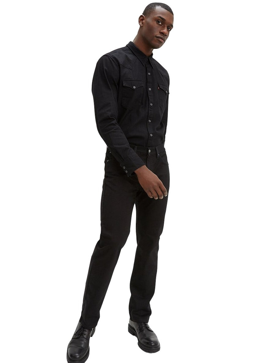 Levi 514 stretch black on sale