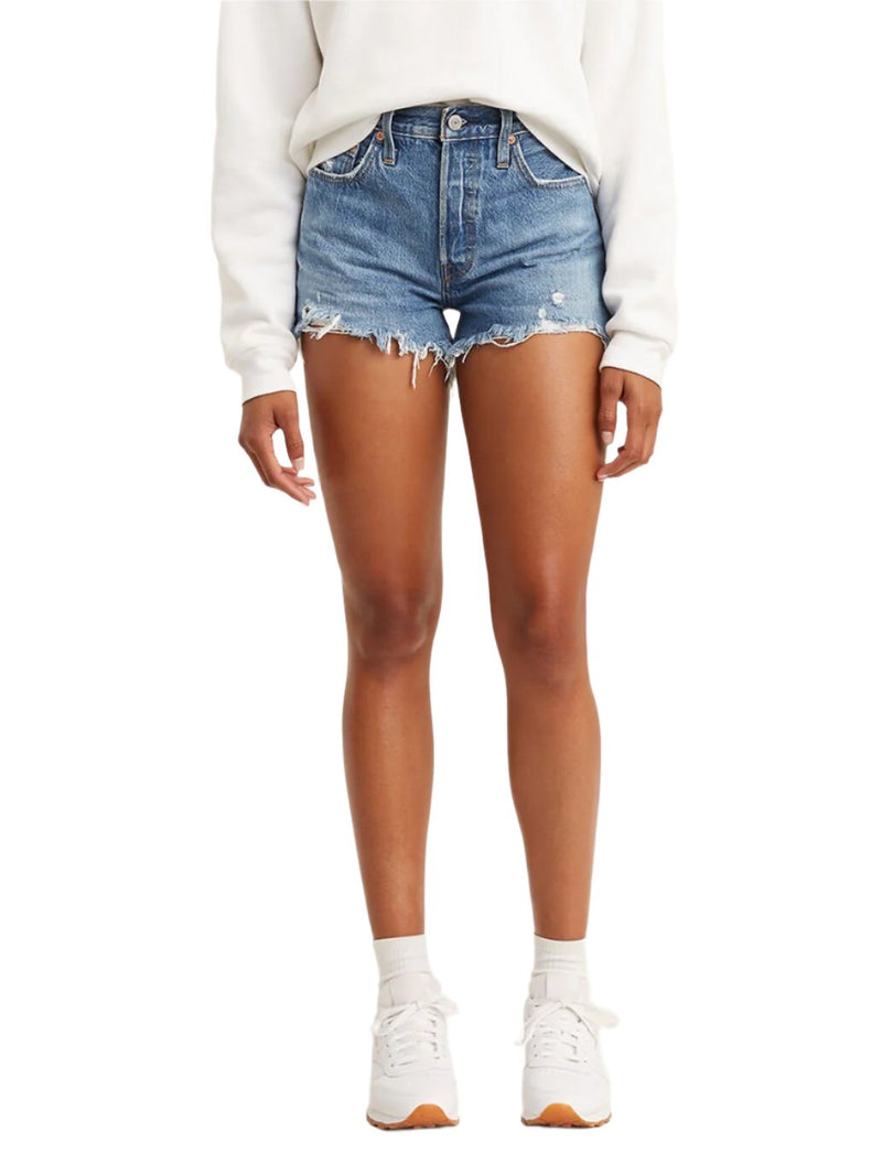 Levi's - Women's 501 Original High Rise Jean Shorts - Oxnard Athens Mid Short