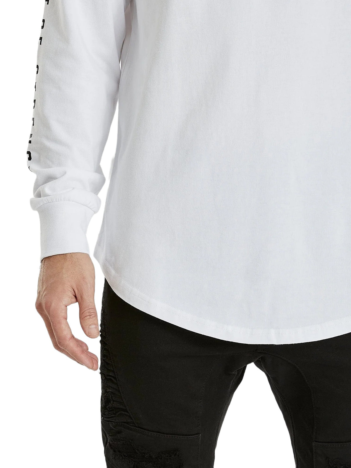 Kiss Chacey - Zenia Dual Curved Long Sleeve Tee - White