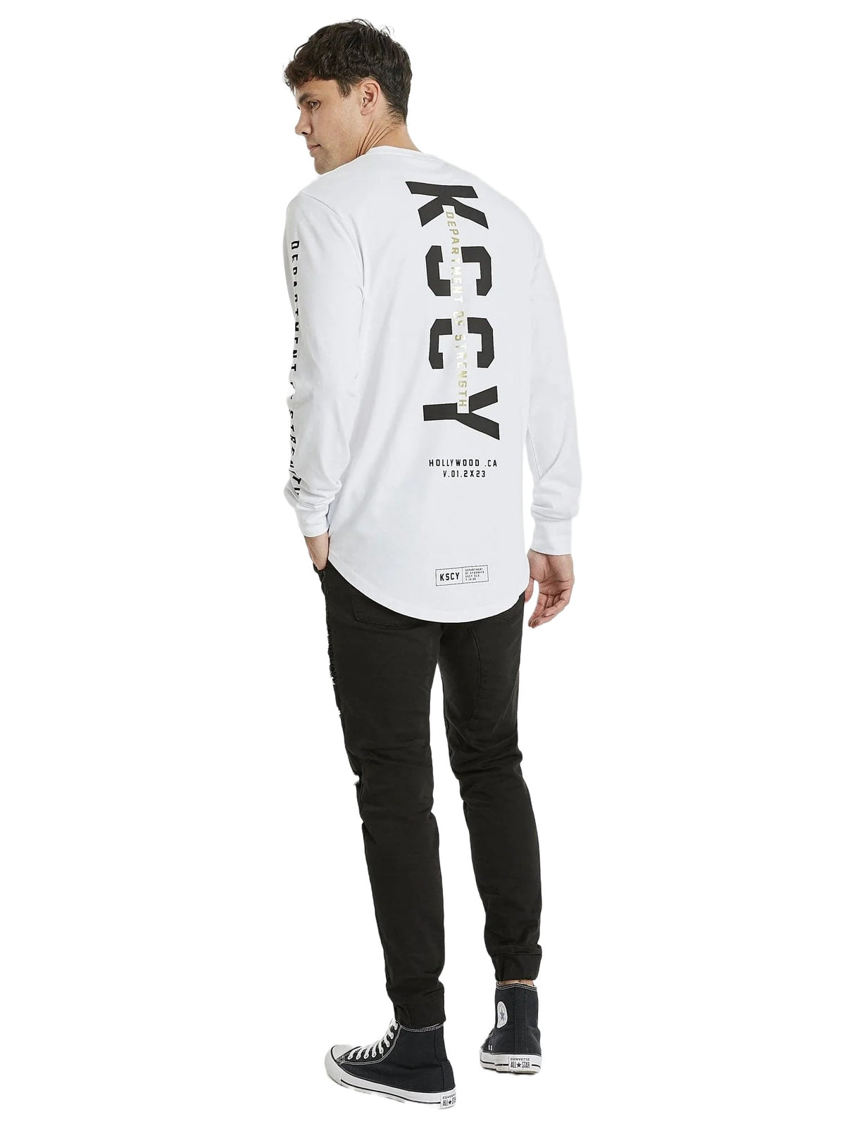 Kiss Chacey - Zenia Dual Curved Long Sleeve Tee - White