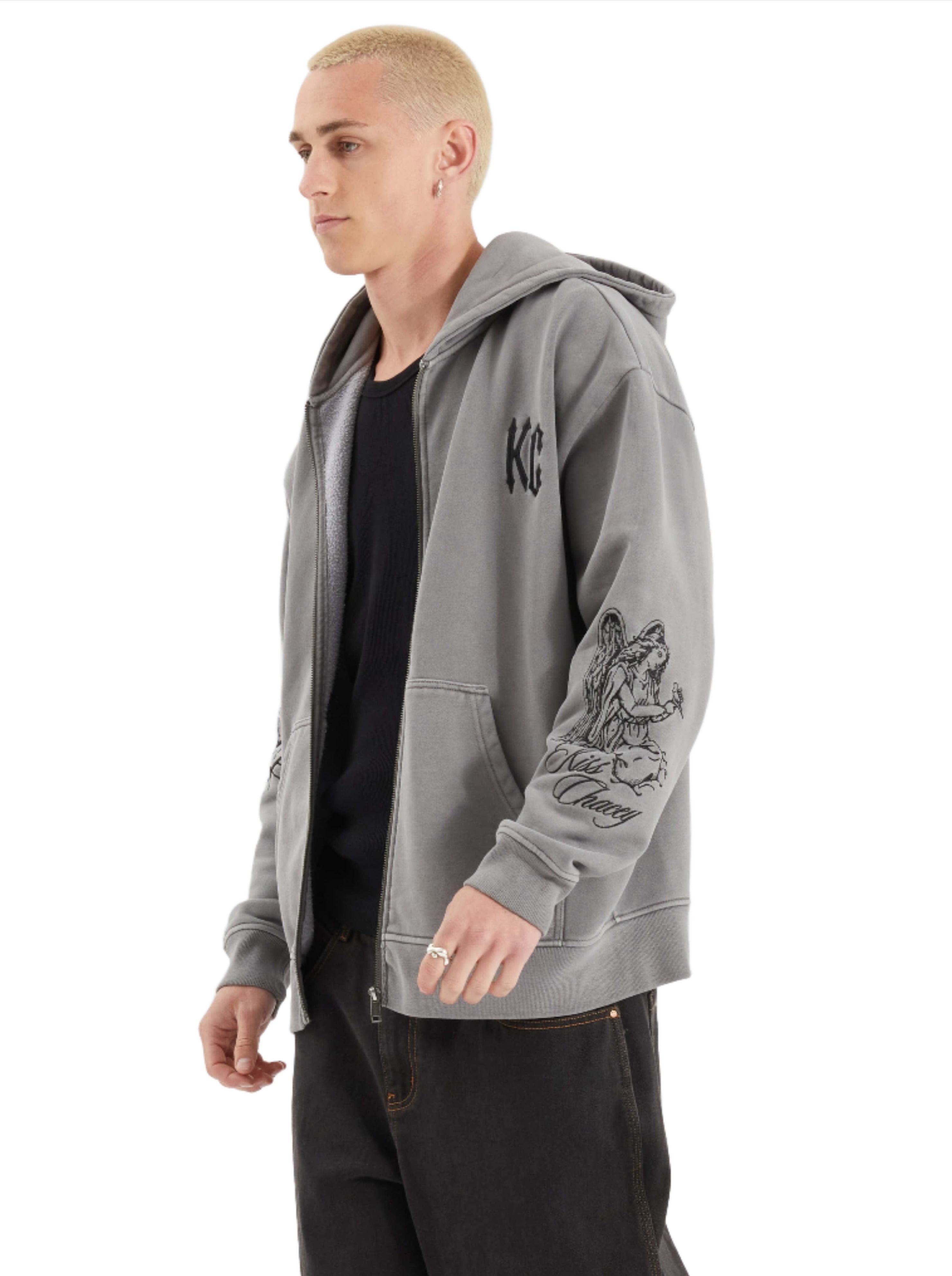 Kiss zip up hoodie deals