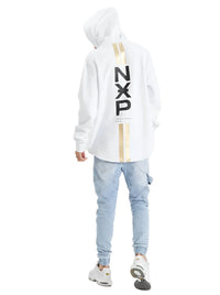Nena And Pasadena - NXP Styche Hooded Dual Curved Sweater - Optical White