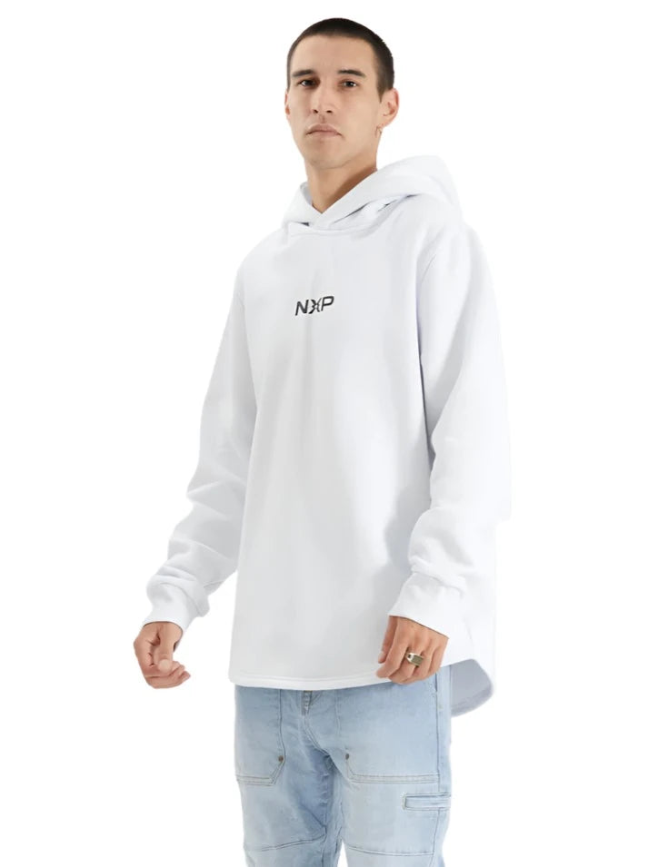 Nena And Pasadena - NXP Styche Hooded Dual Curved Sweater - Optical White