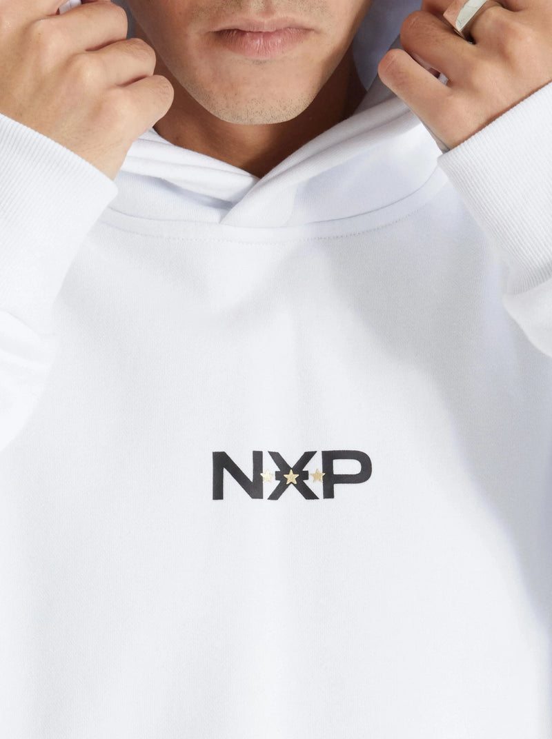 Nena And Pasadena - NXP Styche Hooded Dual Curved Sweater - Optical White