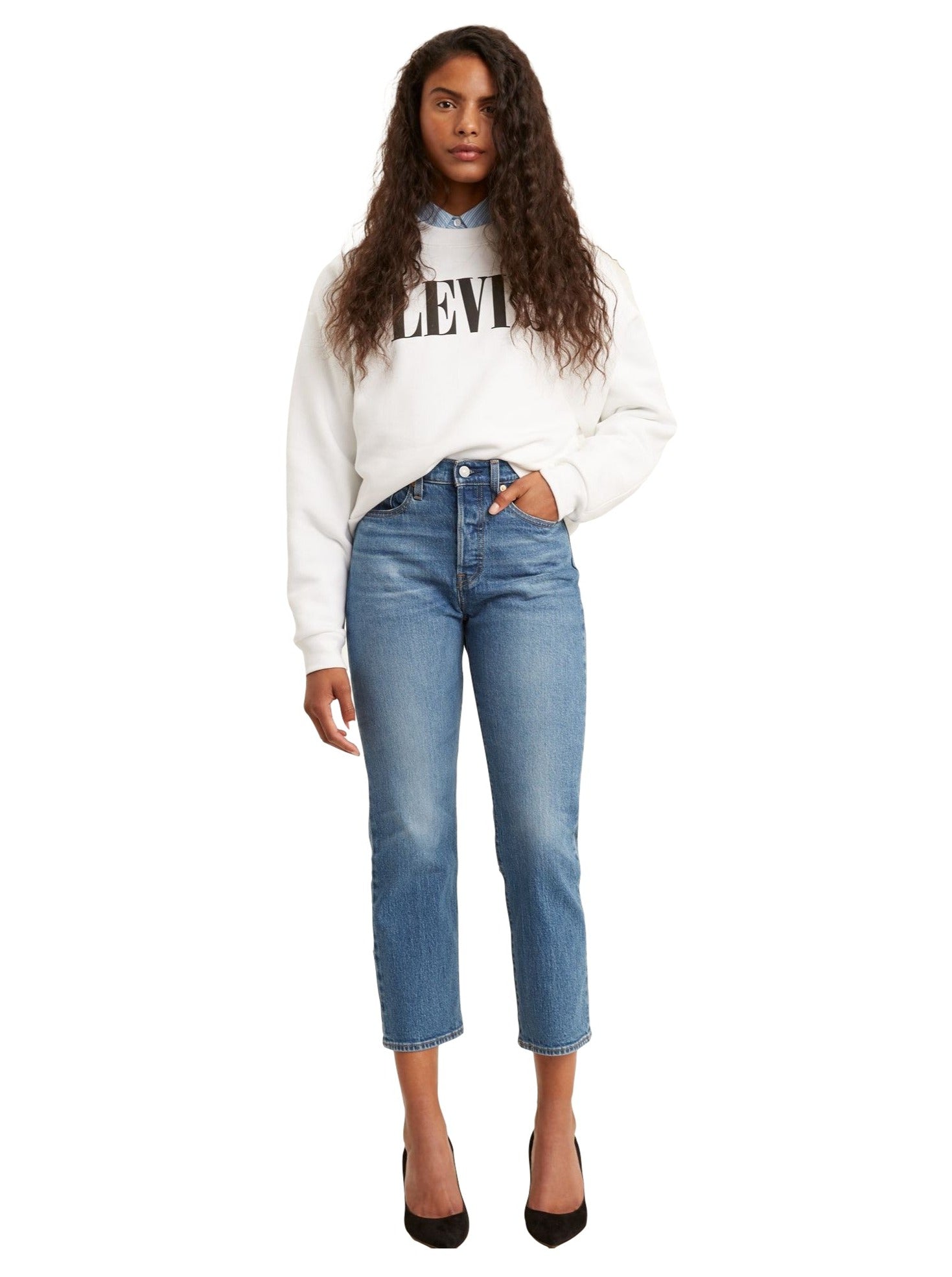 Levi's - Ribcage Straight Ankle Jeans - Faint Hearted – 88 Jeans