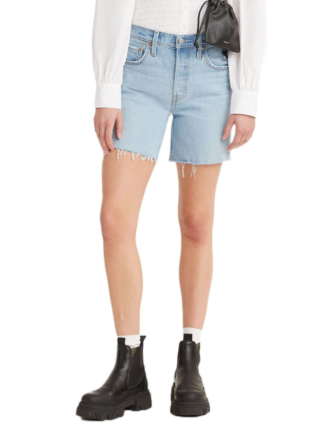 Levi's - 501 Mid Thigh Denim Shorts - Samba Tango Crushed