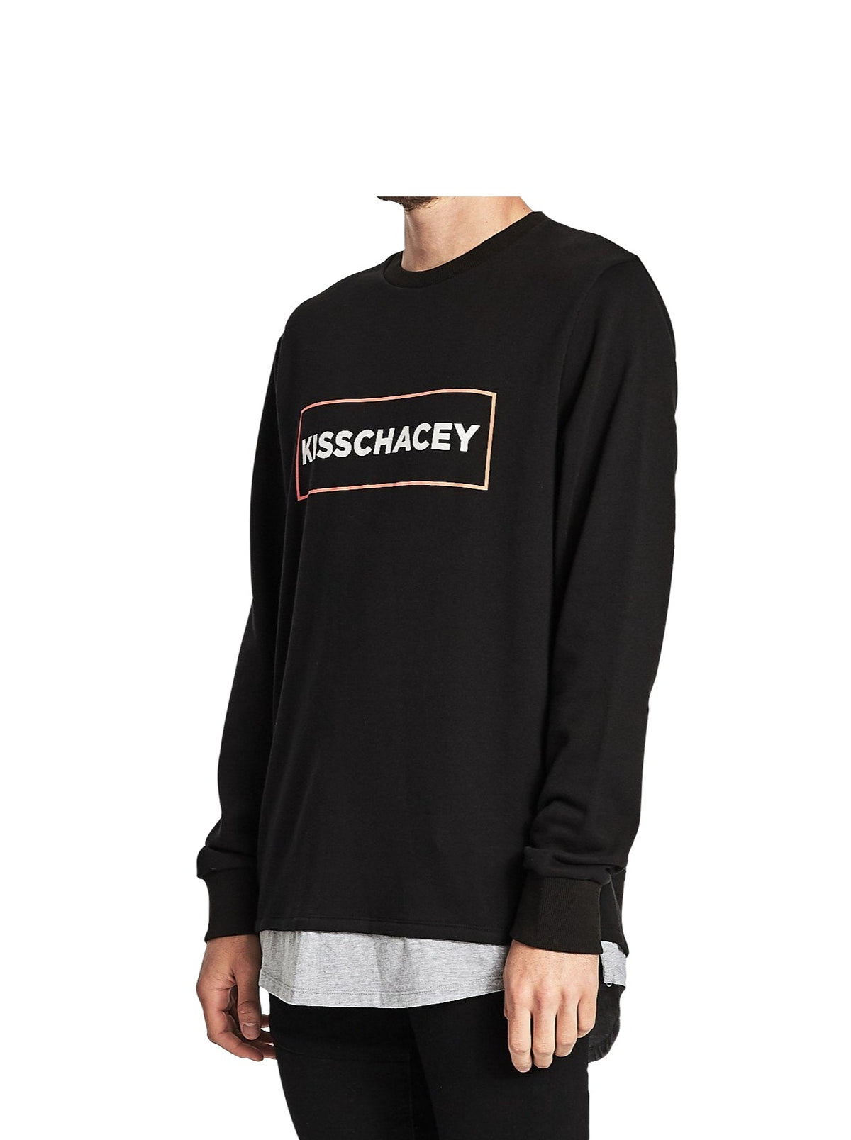 Kiss Chacey - Sinner Layered Crew Neck Sweatshirt - Jet Black