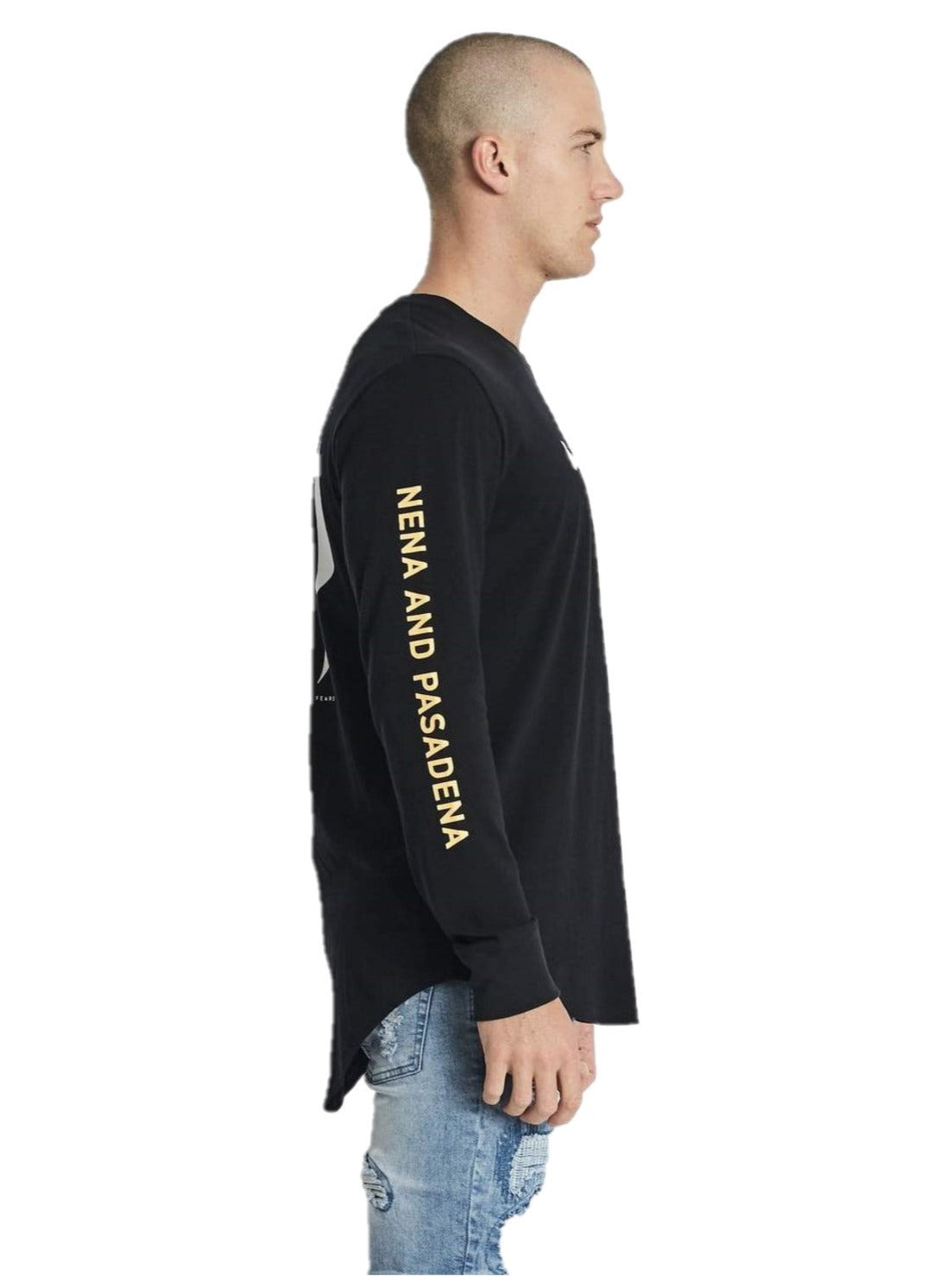 Nena And Pasadena - NXP Bulletproof Cape Back Long Sleeve Tee - Jet Black