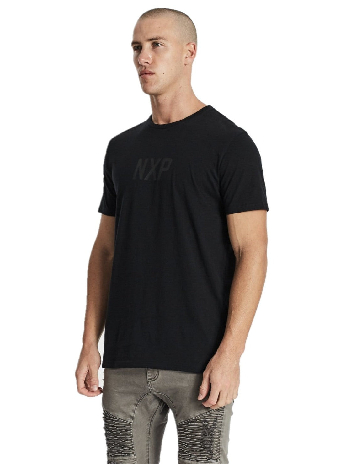 Nena And Pasadena - NXP Machinery Scoop Back Tee - Jet Black