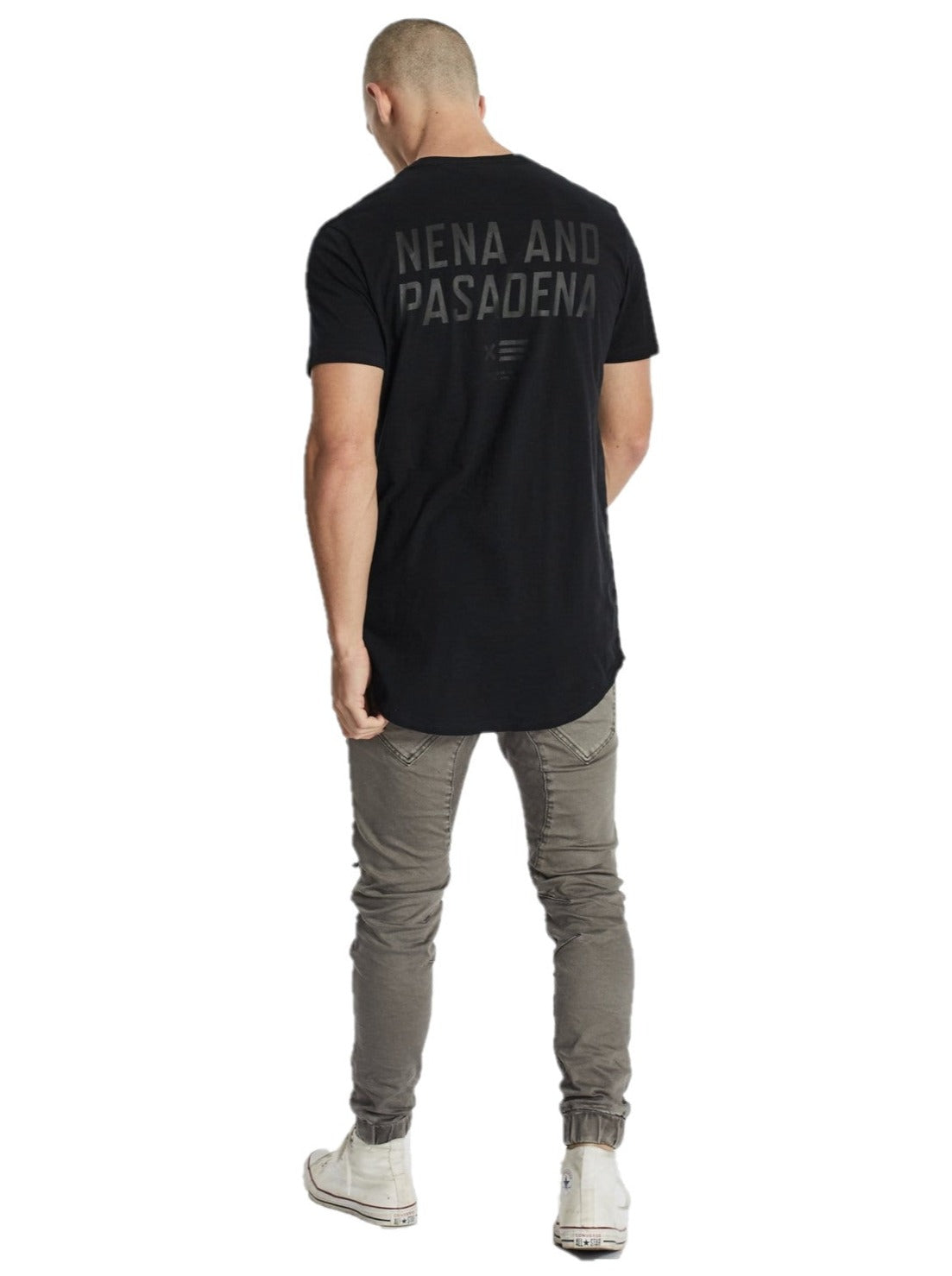 Nena And Pasadena - NXP Machinery Scoop Back Tee - Jet Black