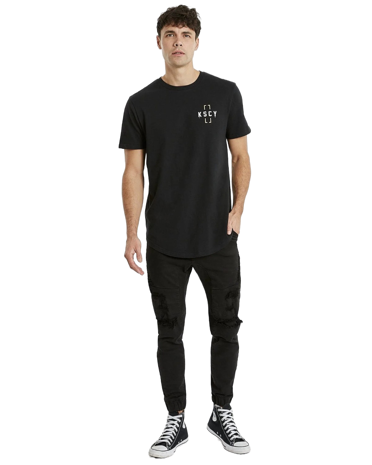 Kiss Chacey - KSCY Bayshore Dual Curved Tee - Jet Black