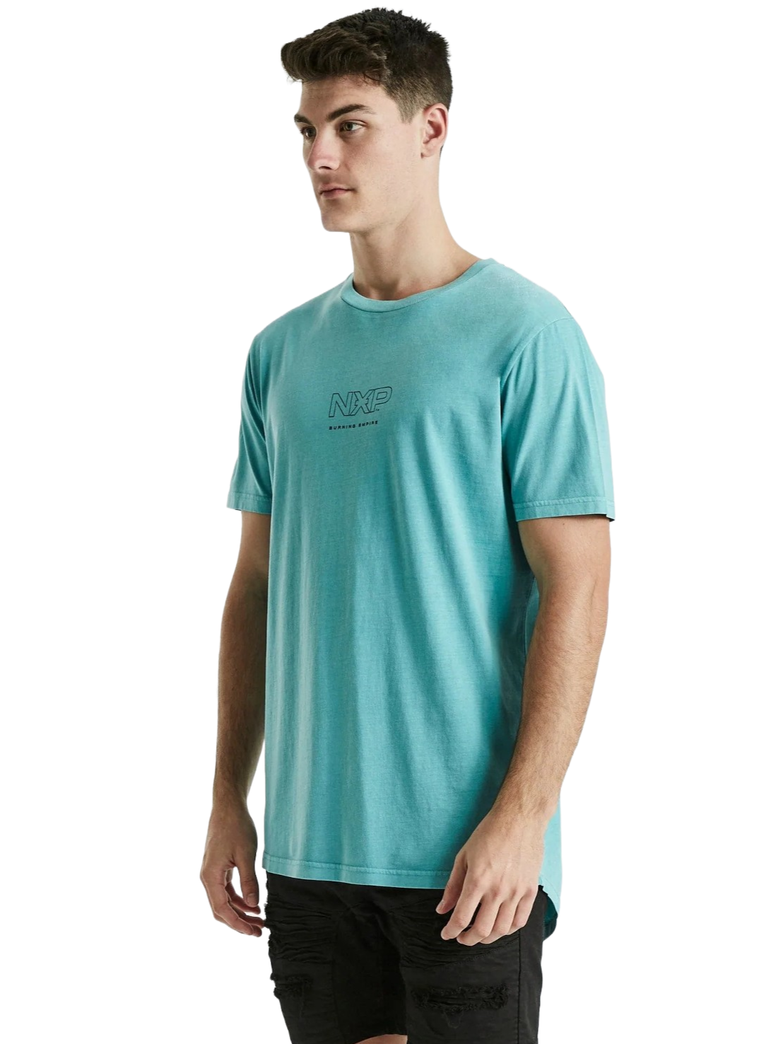 Nena And Pasadena - NXP Underground Cape Back Tee - Pigment Aqua