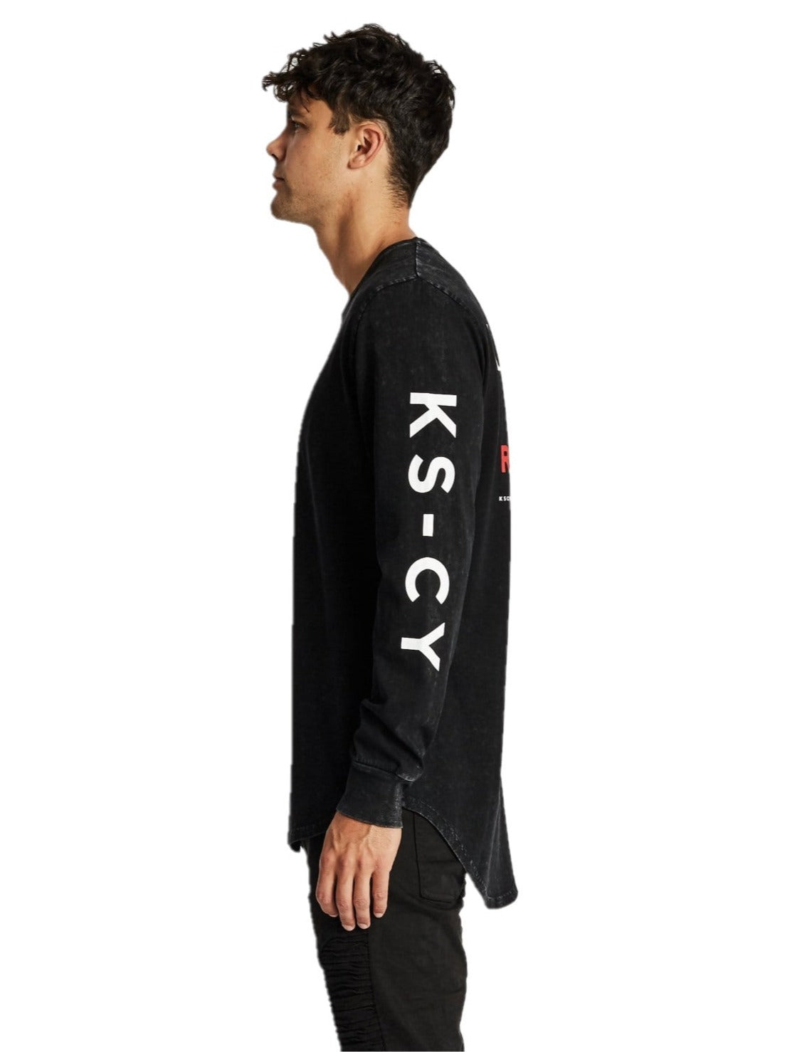 Kiss Chacey - Revelation Cape Back Long Sleeve Tee - Acid Black