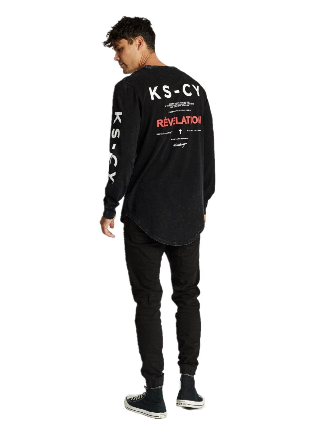 Kiss Chacey - Revelation Cape Back Long Sleeve Tee - Acid Black