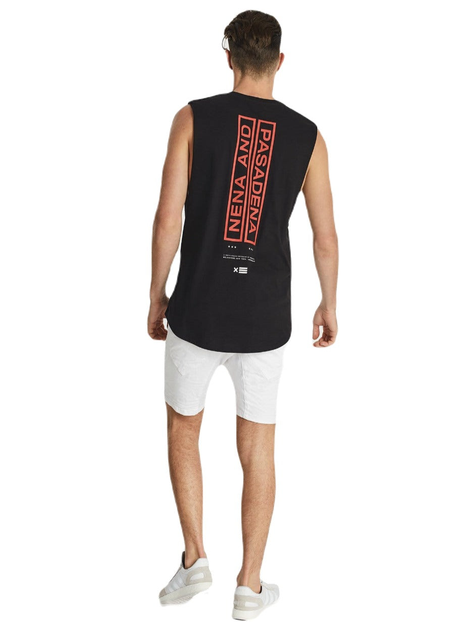 Nena And Pasadena - NXP Agile Scoop Back Muscle Tee - Jet Black