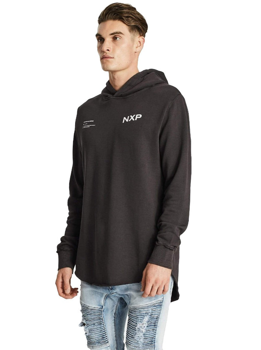 Nena And Pasadena - NXP Black Cloud Hooded Dual Curved Sweater- Pigment Black