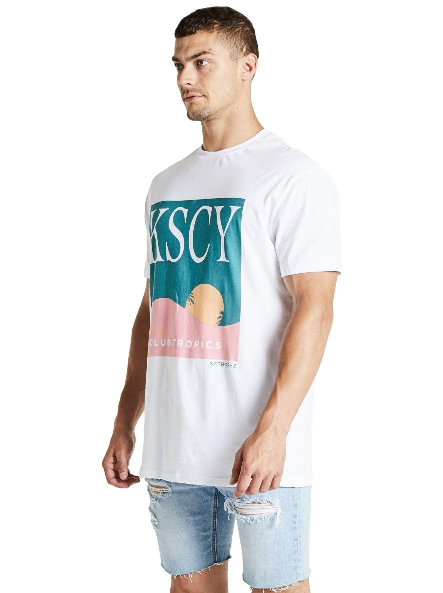 Kiss Chacey - Club Tropics Relaxed Tee - White