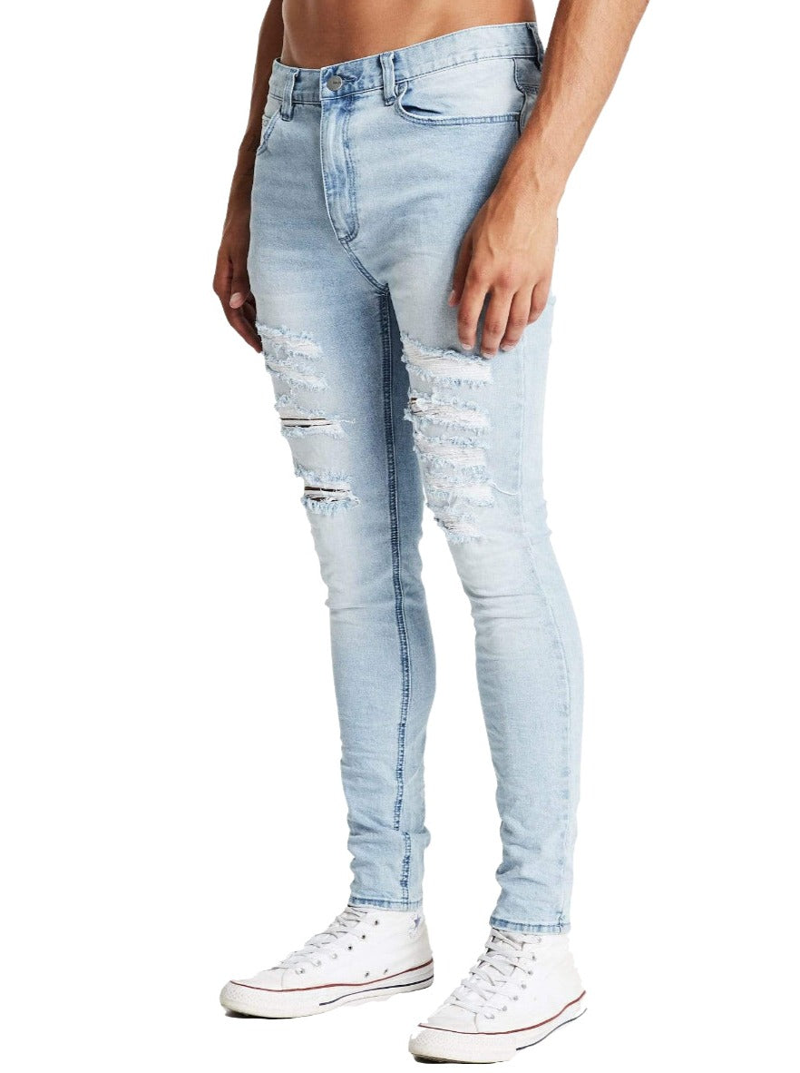 Kiss Chacey - K1 Super Skinny Fit Jeans - Destroyed Defiance Blue