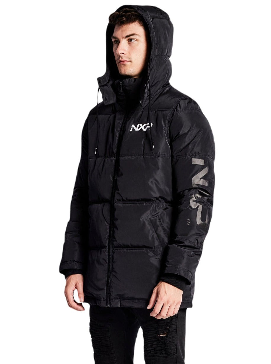 Nena And Pasadena - NXP Paramount Long Line Puffer Jacket - Jet Black