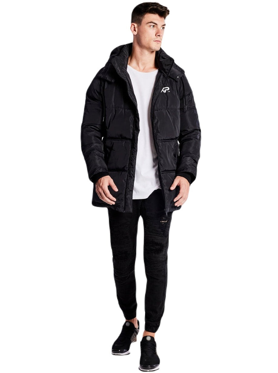 Nena And Pasadena - NXP Paramount Long Line Puffer Jacket - Jet Black