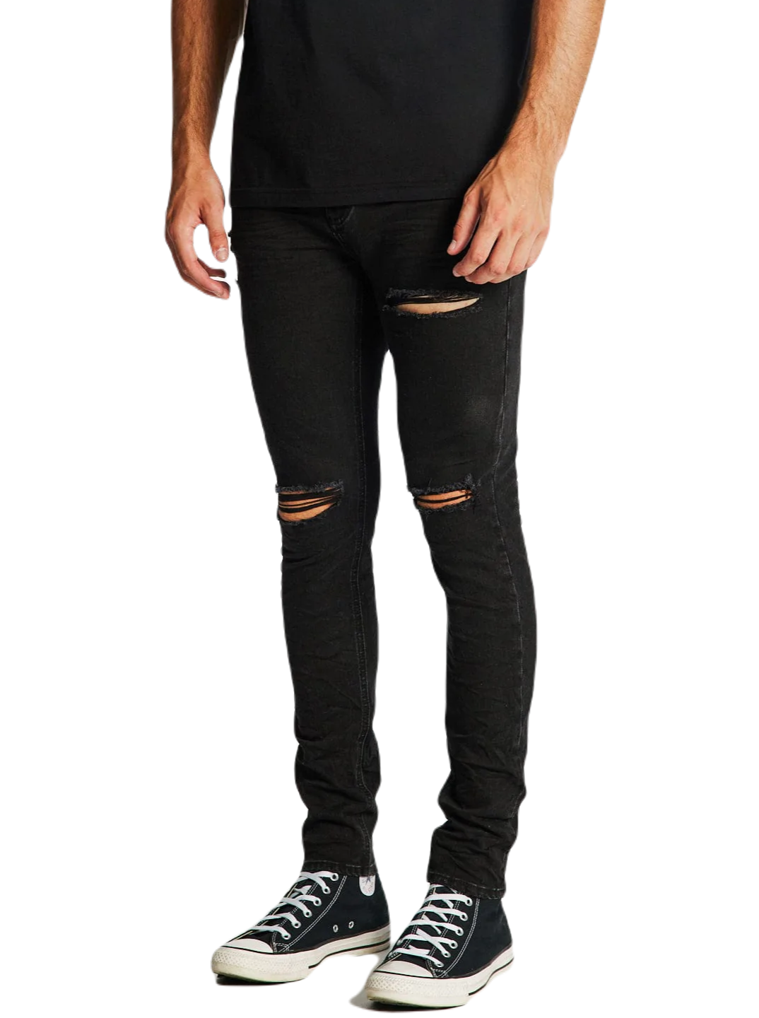 Kiss Chacey - K1 Super Skinny Fit Jeans - Destroyed Washed Black