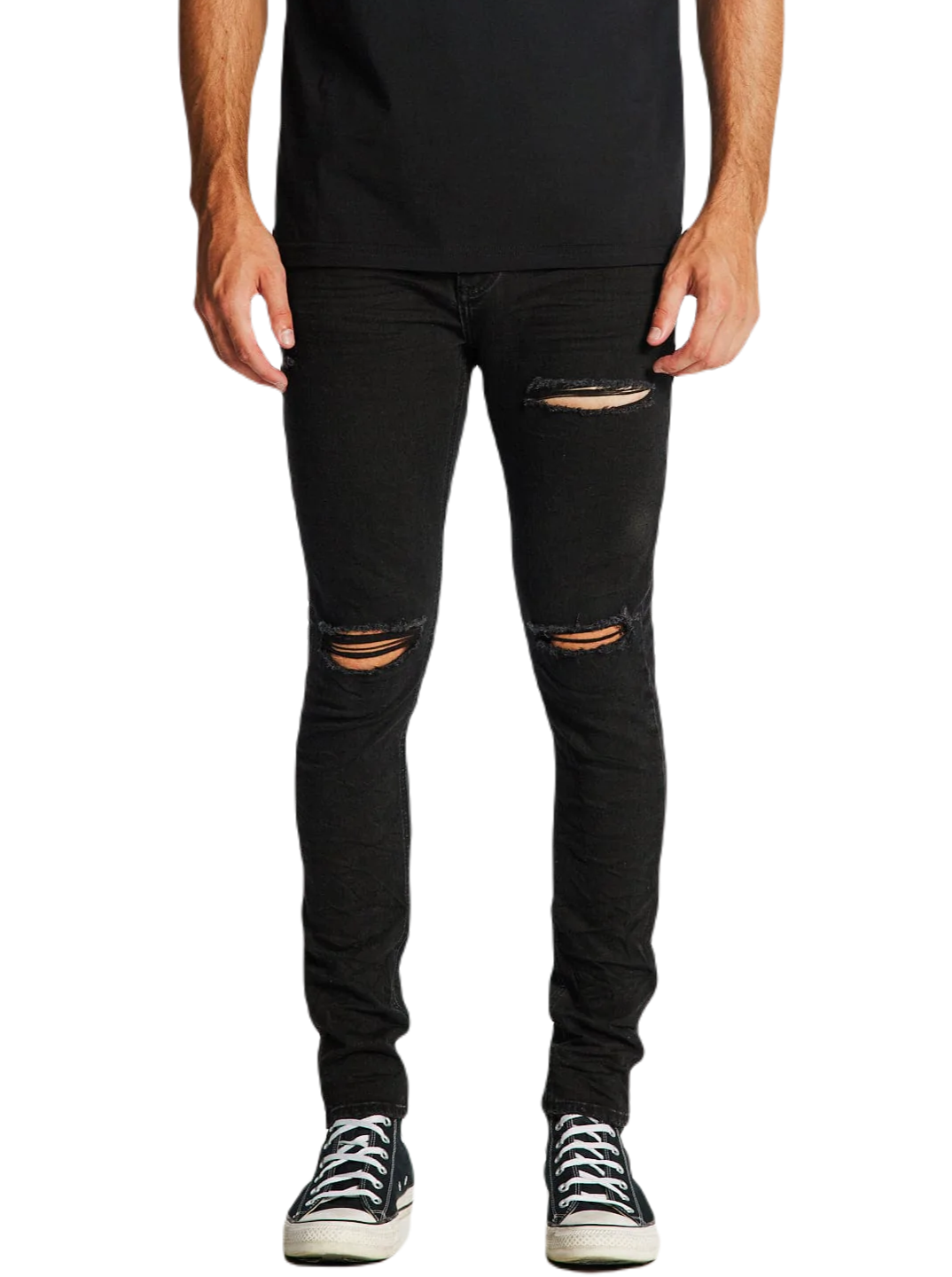 Kiss Chacey - K1 Super Skinny Fit Jeans - Destroyed Washed Black