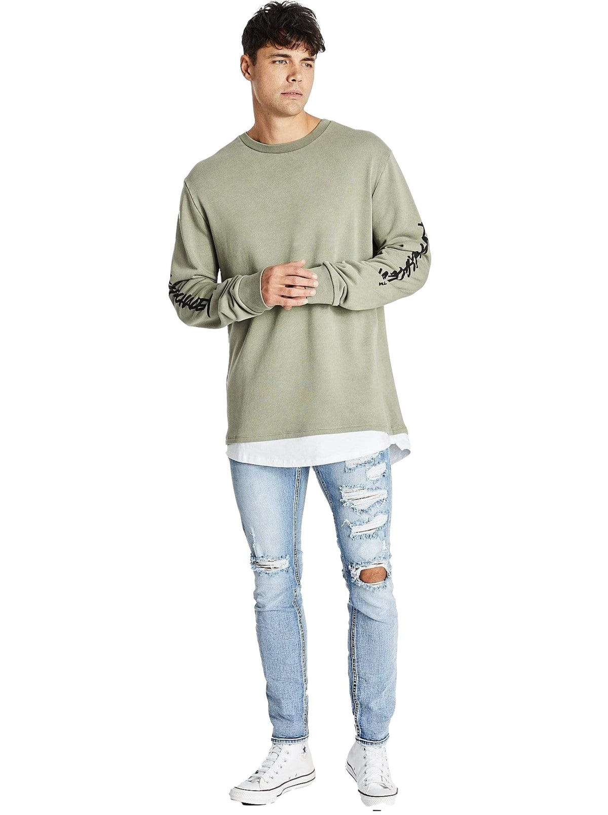 Kiss Chacey - Rumble Layered Sweater - Pigment Khaki