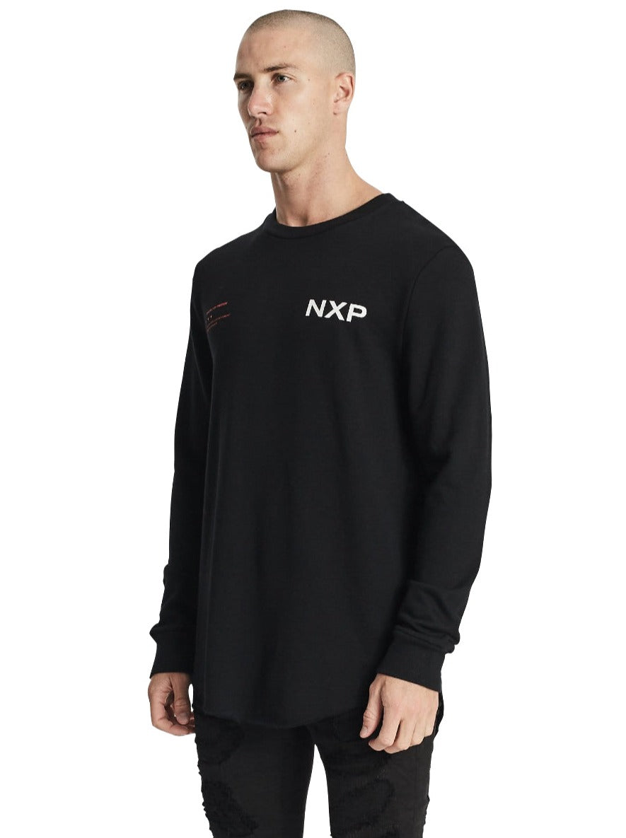 Nena And Pasadena - NXP Thunder Struck Dual Curved Sweater - Jet Black